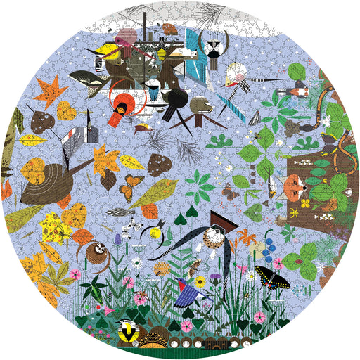 Charley Harper: Seasons 1000 Piece Circular Jigsaw Puzzle