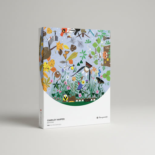 Charley Harper: Seasons 1000 Piece Circular Jigsaw Puzzle