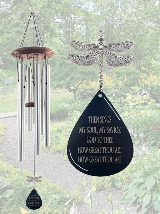 Memorial Dragonfly Wind Chime - How Great Thou Art