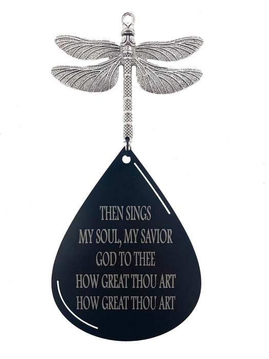 Memorial Dragonfly Wind Chime - How Great Thou Art sail
