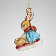 Peter Rabbit On Sled Ornament