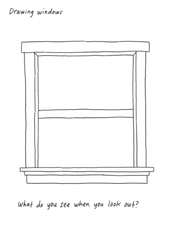 drawing prompt about a window view