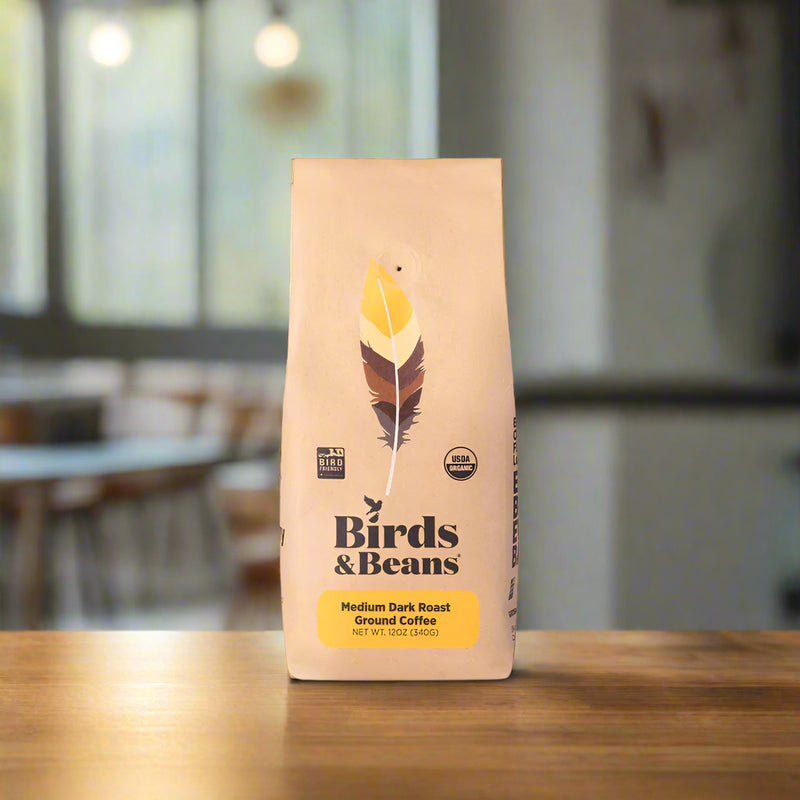 Bird Friendly Fair Trade Organic Coffee - Chestnut-Sided Warbler Medium Dark Roast 12 oz - Ground