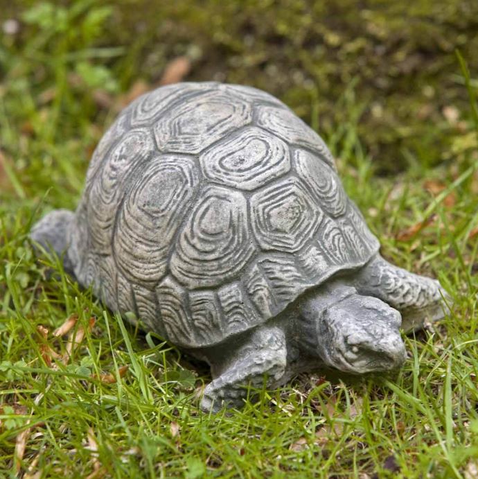 Small Turtle Cast Stone Statuette
