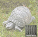 Small Turtle Cast Stone Statuette - alpine stone color sample in corner