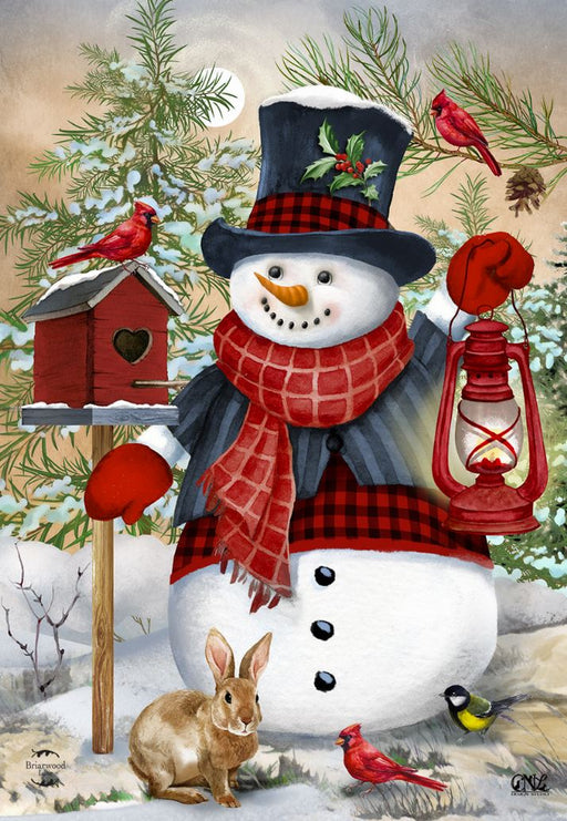 Snowman And Friends Winter Garden Flag