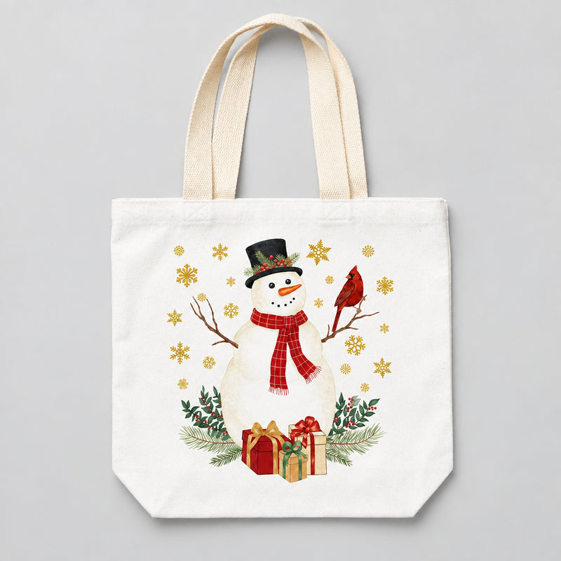 Snowman & Cardinal Gift Tote
