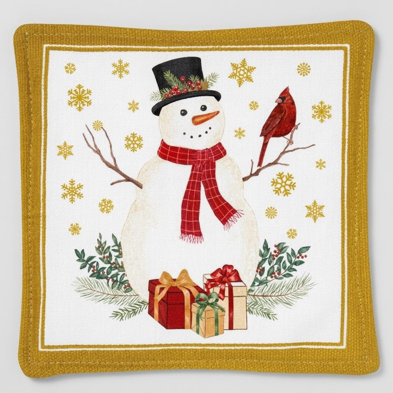 Spiced Mug Mat - Snowman & Cardinal