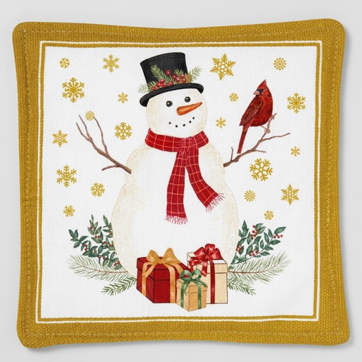 Spiced Mug Mat - Snowman & Cardinal