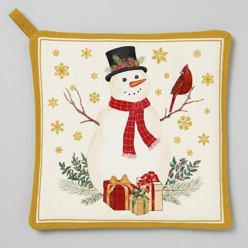 Snowman & Cardinal Potholder