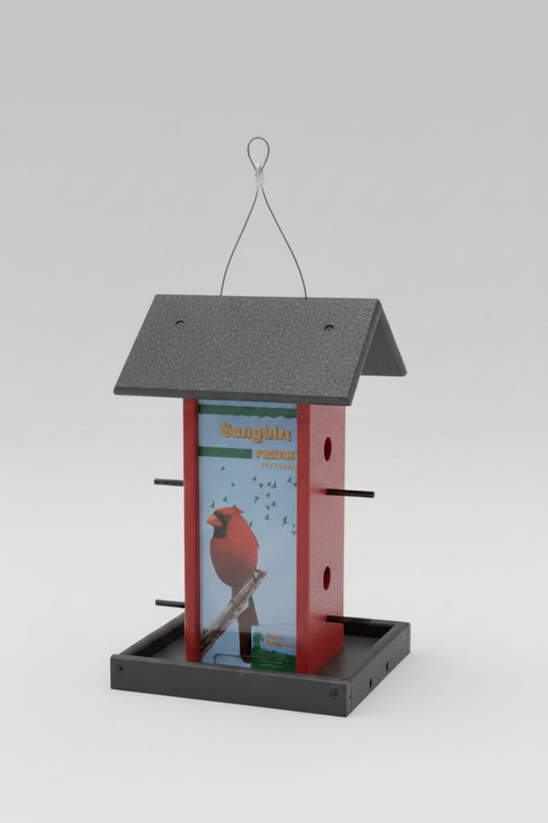Songbird Feeder red/grey