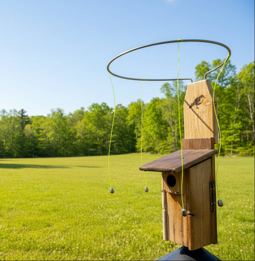 Sparrow Shield installed on an Ultimate Bluebird House