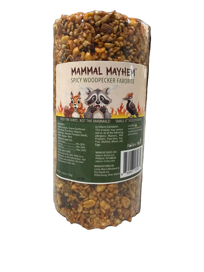 Spicy woodpecker seed cylinder