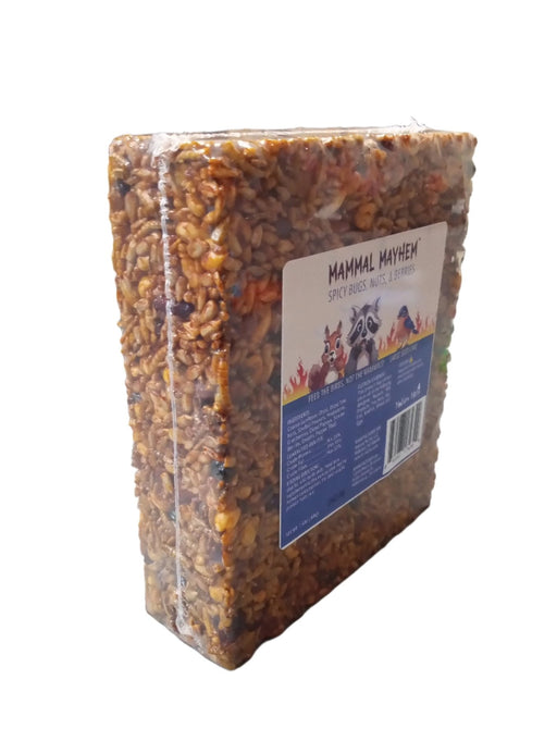 Mammal Mayhem Spicy Bugs, Nuts, & Berries - Large Seed Cake 2 lbs