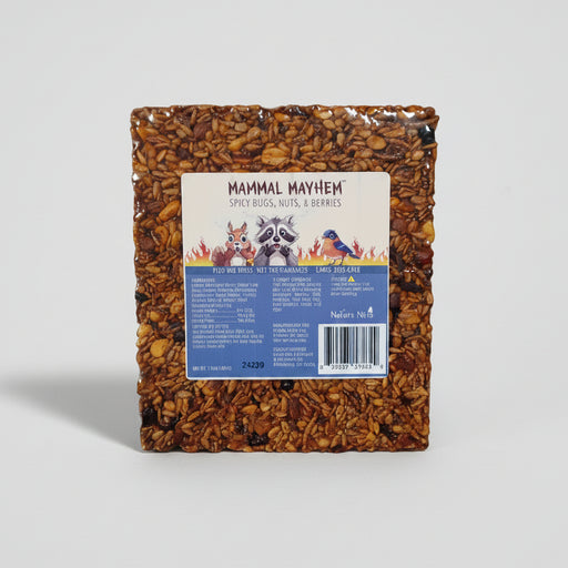 Mammal Mayhem Spicy Bugs, Nuts, & Berries - Large Seed Cake 2 lbs