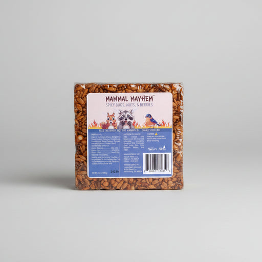 Mammal Mayhem Spicy Bugs, Nuts, & Berries - Small Seed Cake 7.5 oz