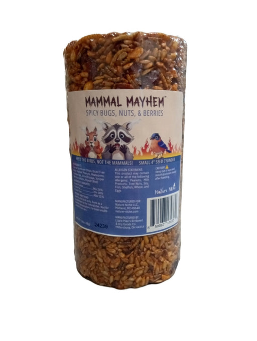 Mammal Mayhem Spicy Bugs, Nuts, & Berries - Seed Cylinder 2lbs