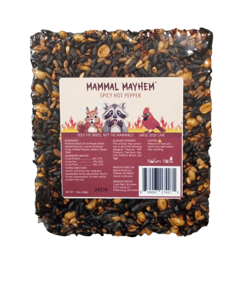 Mammal Mayhem Spicy Hot Pepper - Large Seed Cake 1.5 lbs