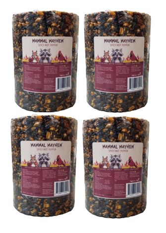 Mammal Mayhem Spicy Hot Pepper - Large Seed Cylinder 3.75 lb - 4 Pack