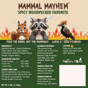 Mammal Mayhem Spicy Woodpecker Favorite Large Cylinder -nutrition and ingredients
