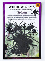 Spider Window Clings - Black Vinyl 
in packaging