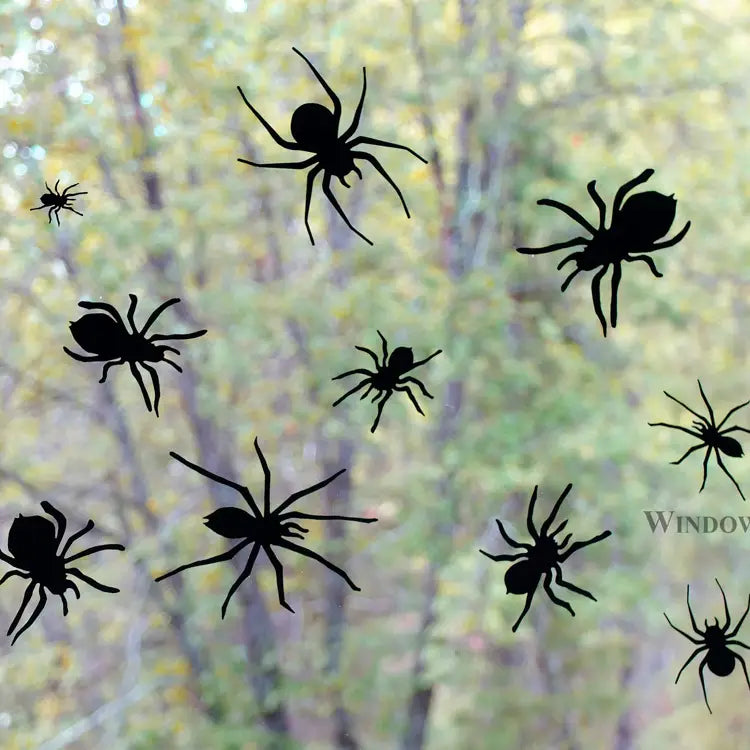 Spider Window Clings - Black Vinyl 