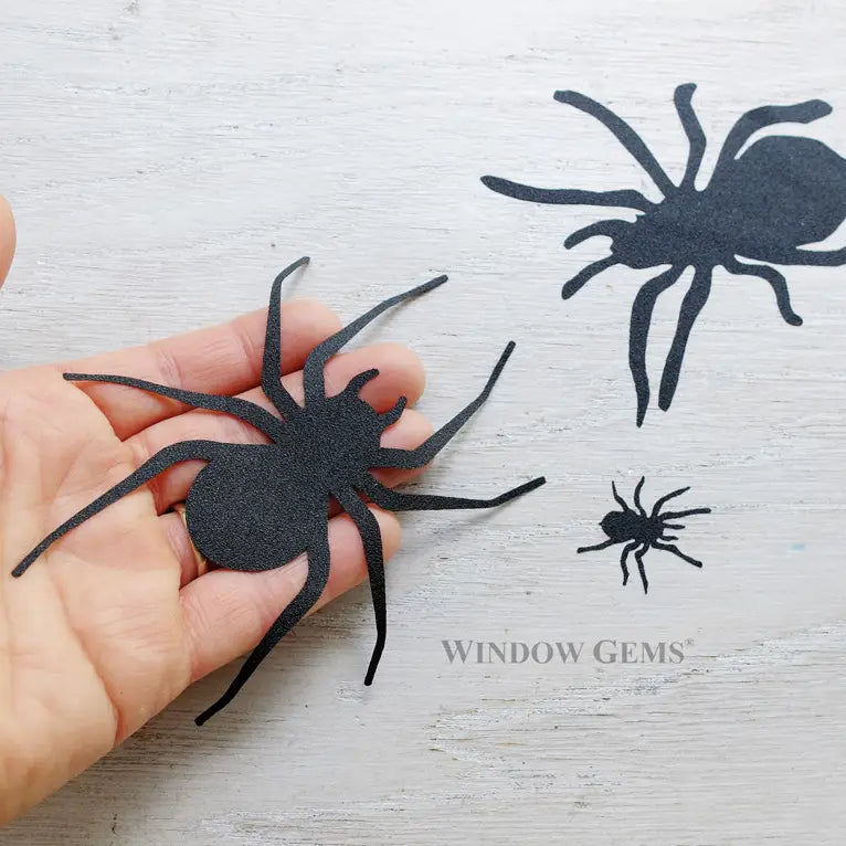 Spider Window Clings - Black Vinyl 