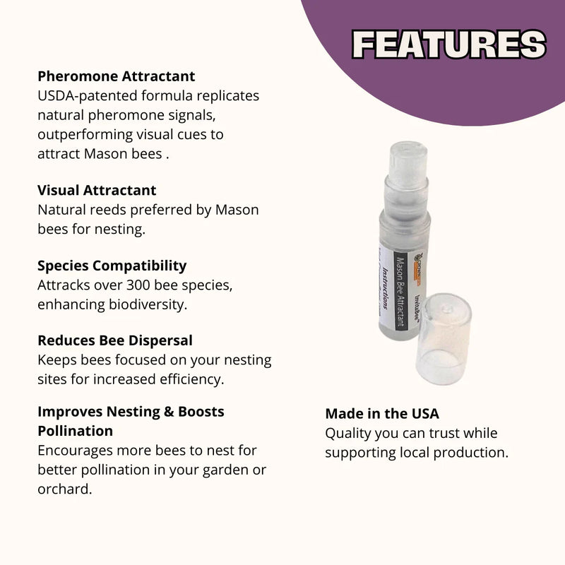 Spring Total Accessories Package for Mason Bees
Features