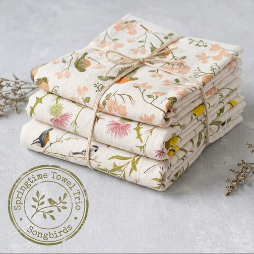 Springtime Towel Trio - Songbirds