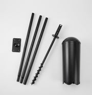 5 Piece Feeder Pole Set, Flange Top and Squirrel Baffle