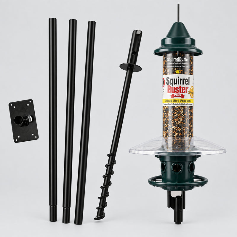 Squirrel Buster Plus Feeder Bundle with Pole Set