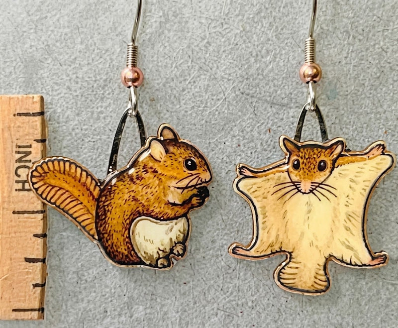 Flying Squirrel Earrings