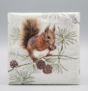 Squirrel In Winter Paper Napkins
beverage size