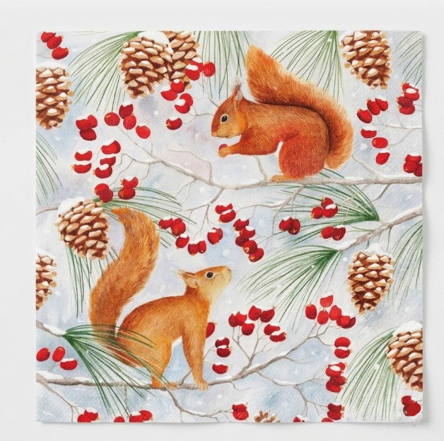 Squirrel Chat - Lunch Size Paper Napkins