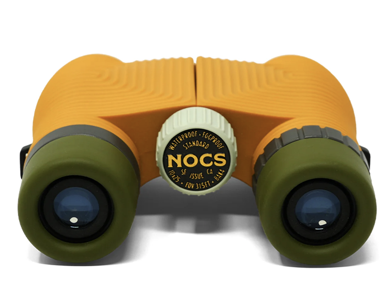 Standard Issue 10x25 Waterproof Binoculars back view yellow