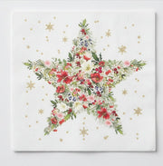 Beautiful Christmas Star Paper Napkins - lunch size