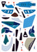 Charley Harper's Sticky Birds: An Animal Sticker Kit - Sticker parts