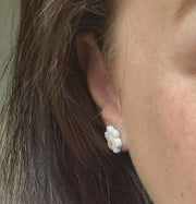 Mini Daisy and Strawberry Stud Pack Earrings - Daisy flower in use