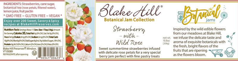 Strawberry with Wild Rose Botanical Jam - nutrition and ingredient information