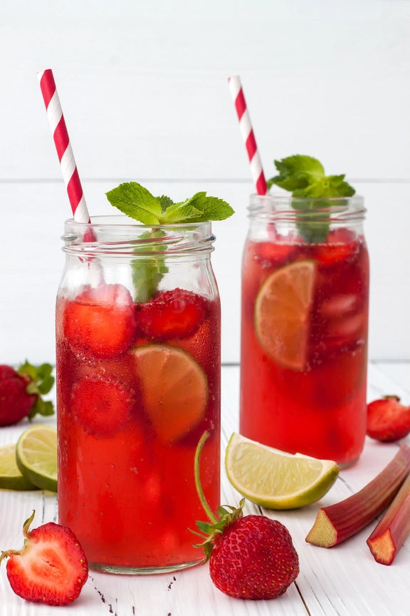 Strawberry R Strawberry Rhubarb Shrub — Nature Niche