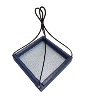 Hanging Tray Recycled Feeder - 7" x 7" - navy blue
