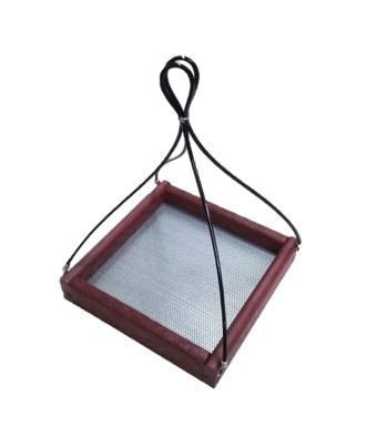 Hanging Tray Recycled Feeder - 7" x 7" - cherrywood