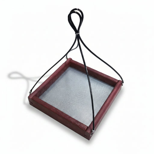 Hanging Tray Recycled Feeder - 7" x 7" - cherrywood
