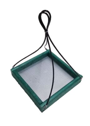 Hanging Tray Recycled Feeder - 7" x 7" - green