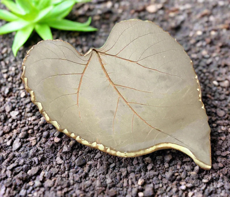 Butterfly Puddler - Sunflower Leaf with Goldenrod Shino Glaze