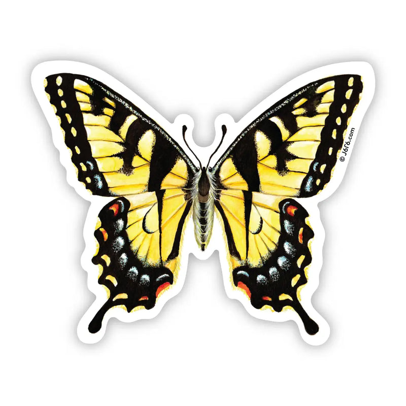 Eastern Tiger Swallow Tail Butterfly Vinyl Sticker