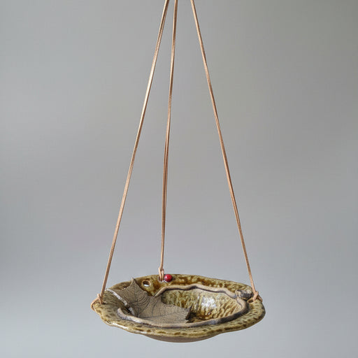 Hanging Bird Bath - American Sycamore Leaf Bowl