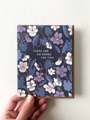 There Are No Words - Violet Sympathy Card

