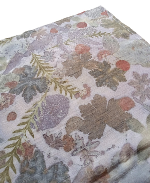 Table Runner Leaves- Silk Dupioni