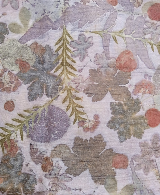 Table Runner Leaves- Silk Dupioni